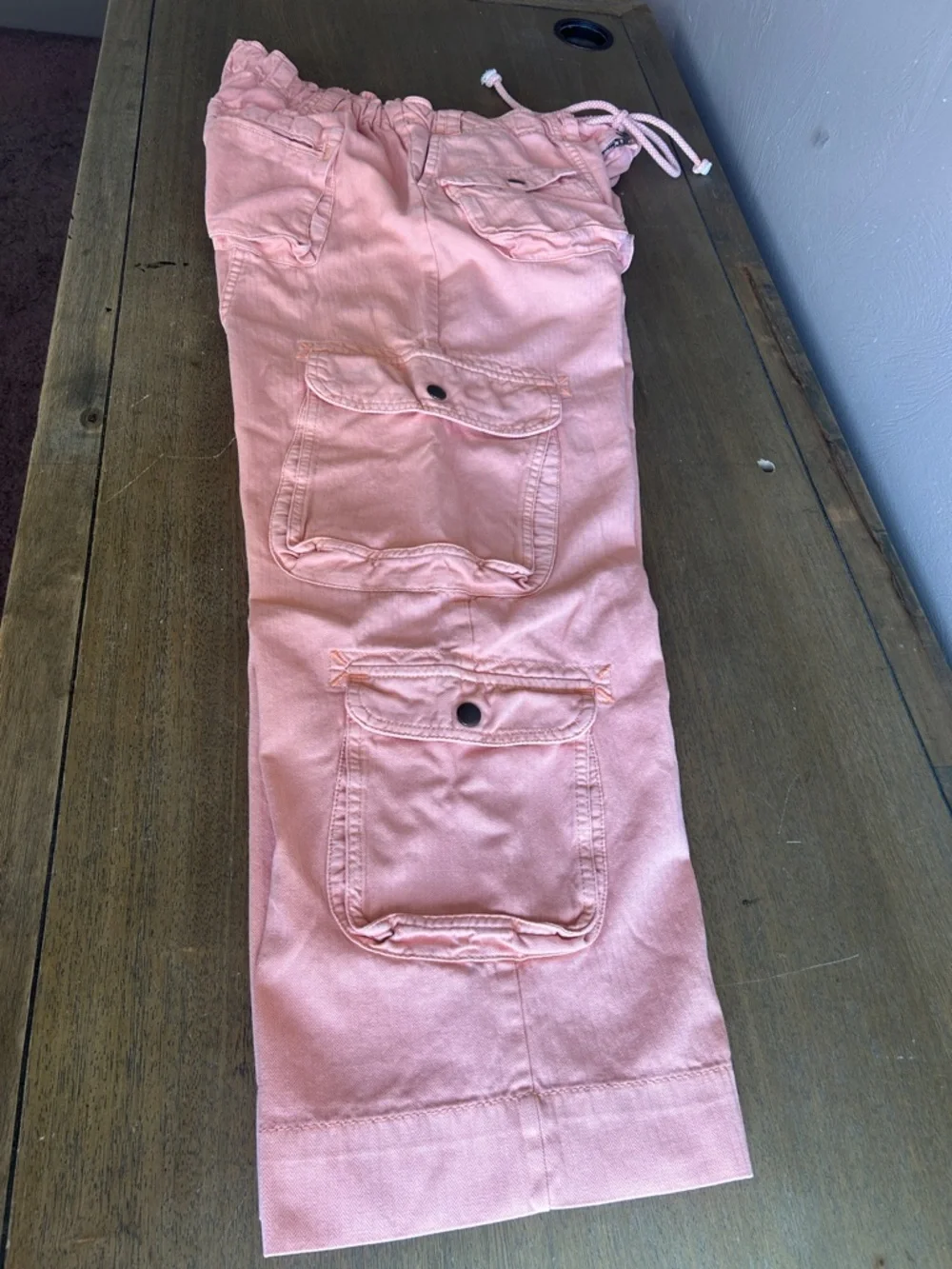 Free People Tahiti Cargo Pants Size Medium Peach Cargo Utility Pants Size Medium - Picture 6 of 16